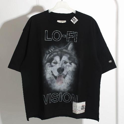 <프리시모> 국내당일 24SS 미하라야스히로 도그 프린트 반팔 블랙 A12TS652 BLACK