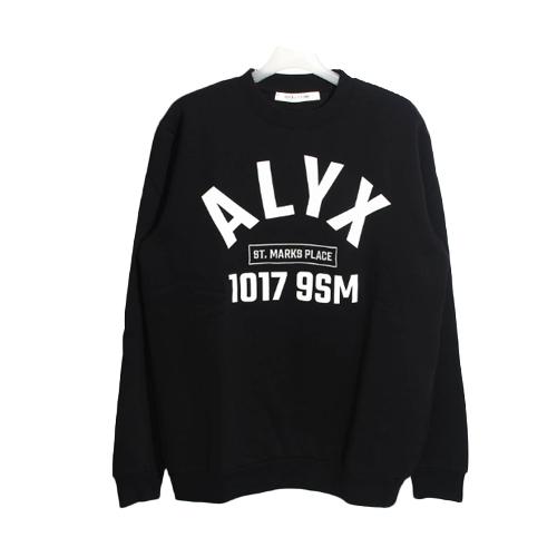 23SS 알릭스 로고 프린트 맨투맨 블랙 AAUSW0184FA01 001