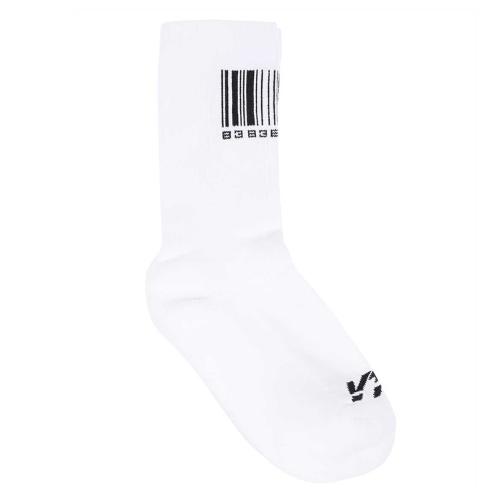 22FW 베트멍 바코드 프린트 발목 양말 VL14SO100W (WHITE)