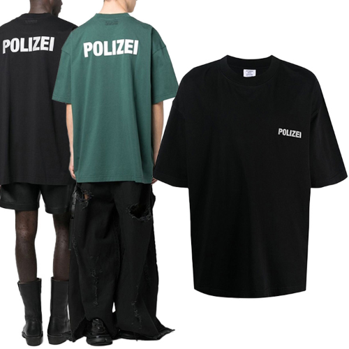 국내 슈퍼럭스 베트멍 24SS POLIZEI 로고 반팔 티셔츠 UE63TR451B UE63TR451G
