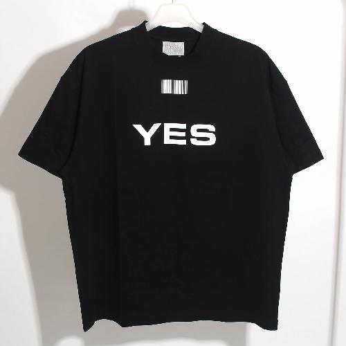 23SS 베트멍 VTMNTS YES NO 반팔 블랙 VL16TR240B