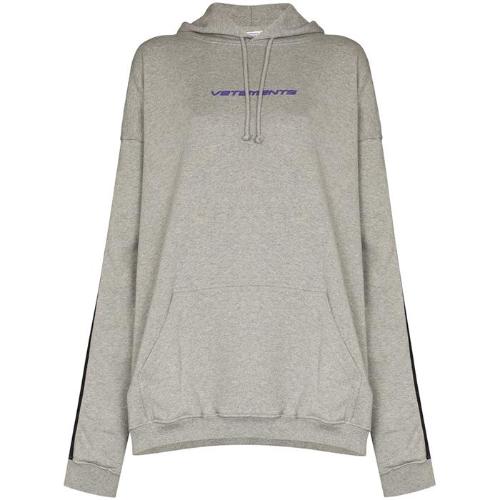 21FW 베트멍 로고 테이프 후드맨투맨 UA52TR750G GREY