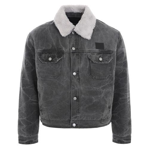 [국내/당일]24SS C90161 GREY 아크네 페이스 로고 패디드 데님 자켓